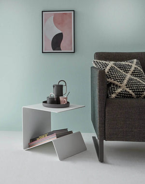 C-Shaped Magazine Rack & End Table