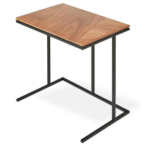 Industrial C-Shaped Laptop Table – Customizable Metal Frame Side Table for Sofa & Bed