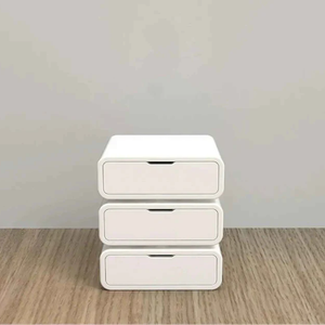 ImperialCraft 3 Drawer Solid Wood Bedside Table - Furely