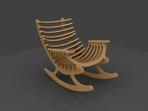 Rocking Chair - Wooden & Cushion