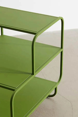 Modern Green Iron Shelf – 3-Tier Custom Side Table | Minimal Industrial Design