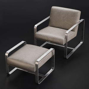 Luxury Lounge Chair with Ottoman