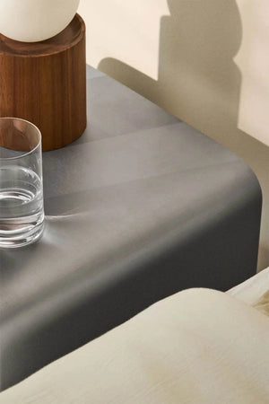wood and Metal bedside table