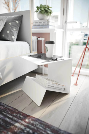 C-Shaped Magazine Rack & End Table