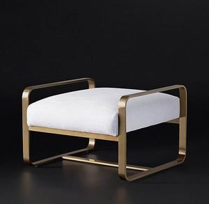 Luxury Gold Frame Ottoman Bench