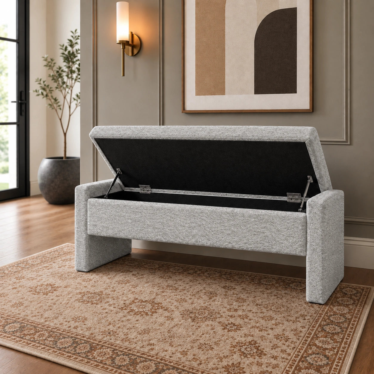 Serena Upholstered Storage Ottoman