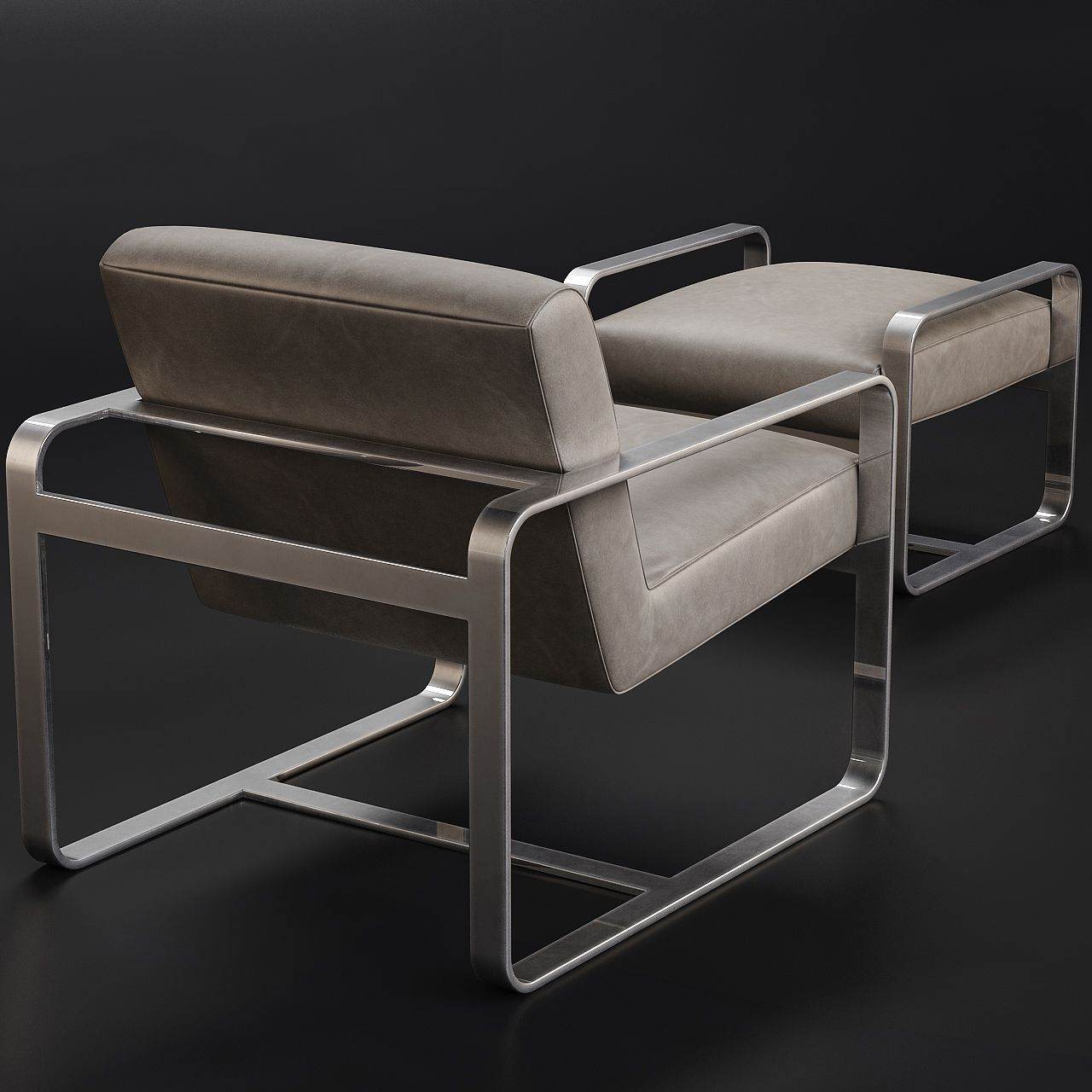 Luxury Lounge Chair with Ottoman