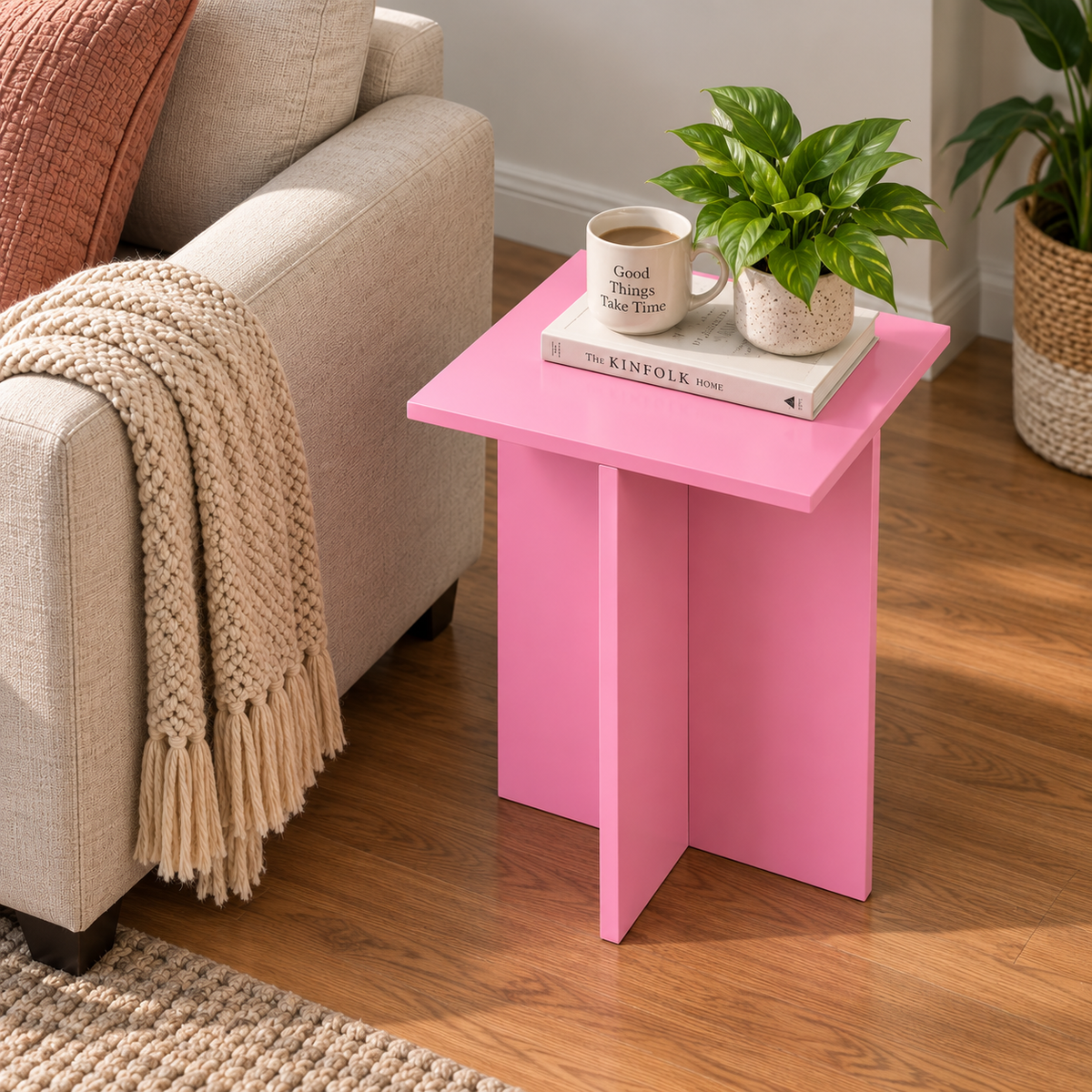 Mira Modern Pink End Table