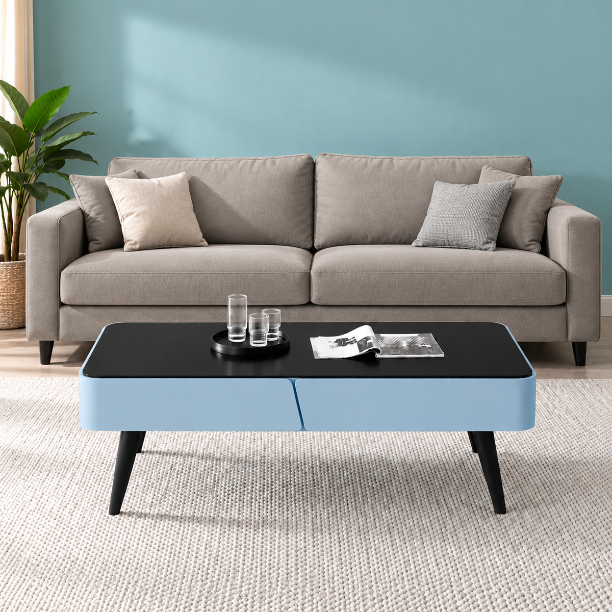 Verona Dual Tone Solid Wood Coffee Table