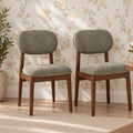 Orlienne Solid Wood Upholstered Dining Chair Set of 2