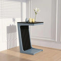 OpalAura Design C Shaped Solid Wood Side Table - Furely