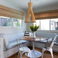 Solid Wooden Hanging Pendant Lamp , Slat Ceiling Light – Furely