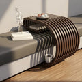 MajesticLuxe C-Shaped Solid Wood Sofa Side Table - Furely