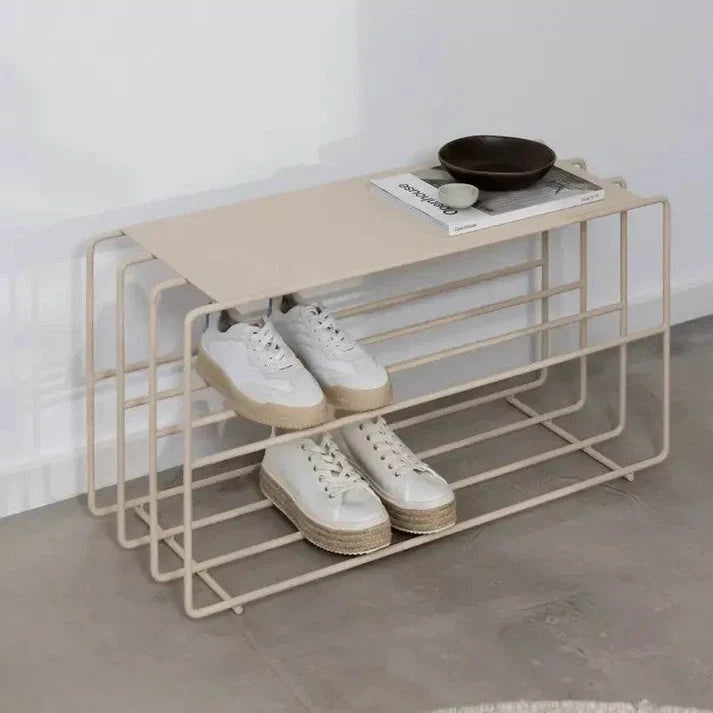Outdoor Shoe Rack – Metal Shoe Organizer for Balcony & Entryway