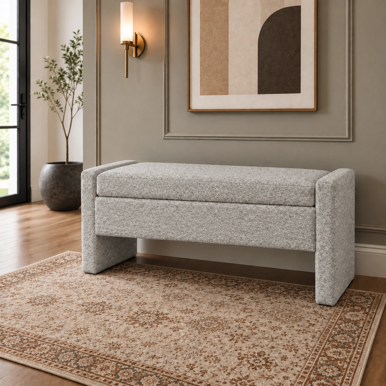 Serena Upholstered Storage Ottoman