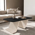 MajesticFrame Solid Wood Coffee Table for Living Room - Furely
