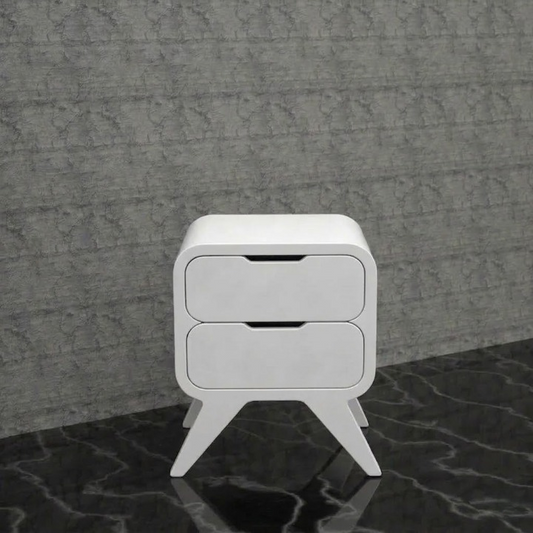 ImperialSqure Solid Wood side Table with 2 Drawers - Furely