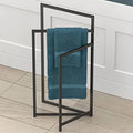Modern Metal Floor Towel Stand – Minimalist Bathroom Rack