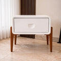 NovaEdge Solid Wood Bedside Table with Drawer - Furely