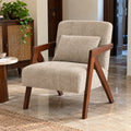 Brevellan Solid Wood Upholstered Lounge Chair