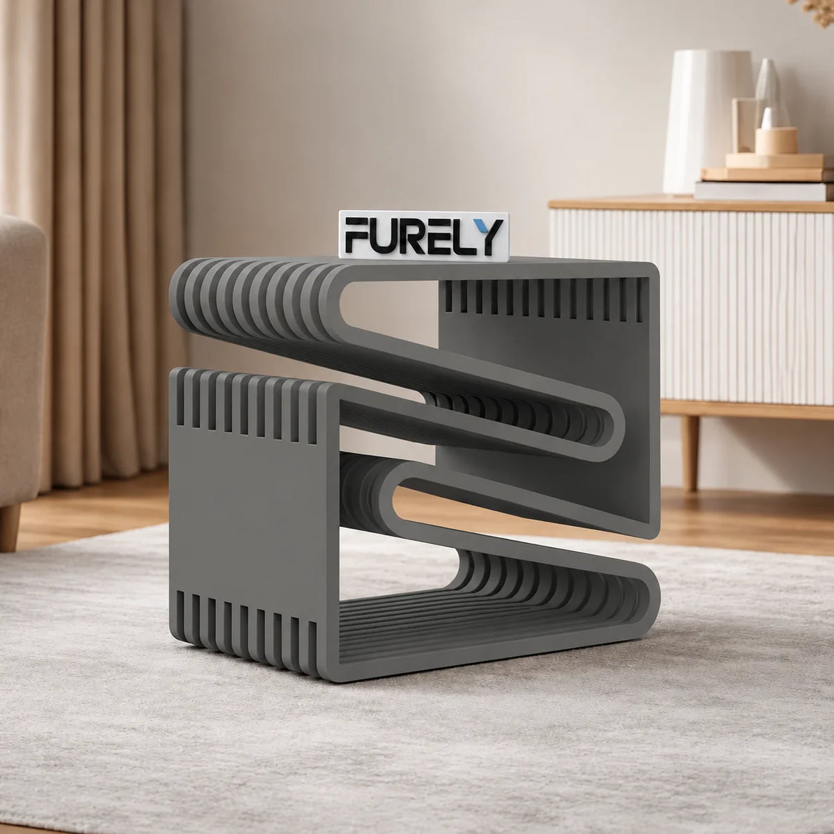 PrimeLuxe Design Solid Wood Side Table Furely