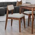 Vareston Solid Wood Upholstered Dining Chair Set of 2