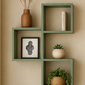 Veyrona Solid Wood 4-Box Geometric Wall Shelf