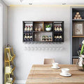 Wall Mounted Wine Rack with Glass Holder