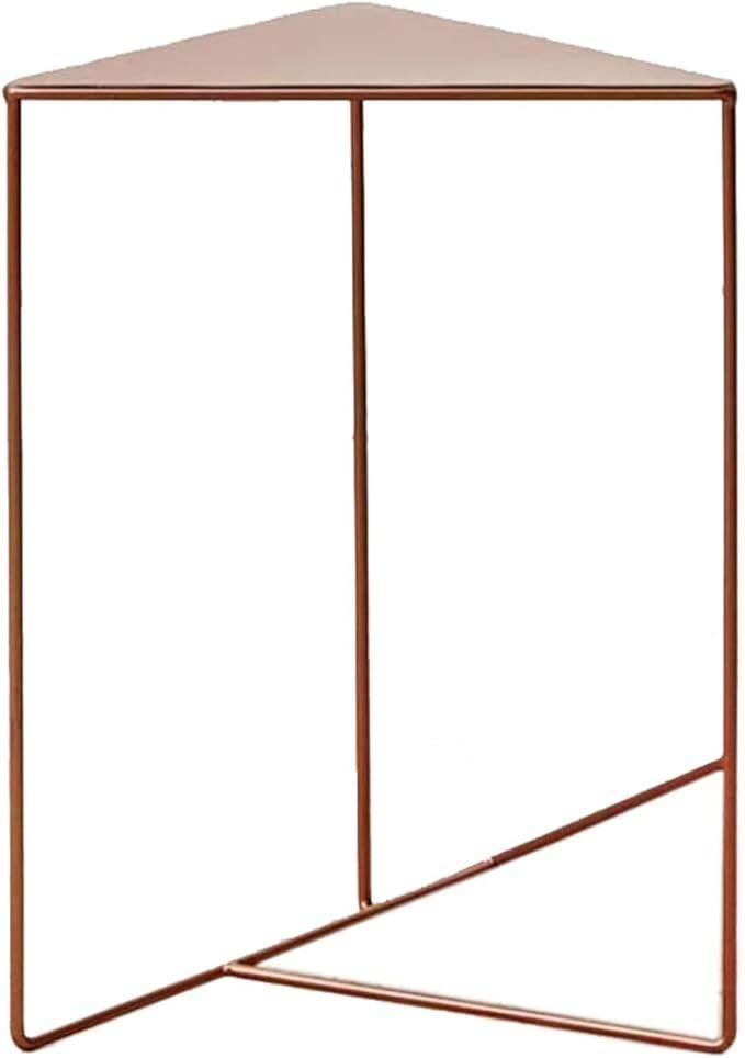 Triangle Metal Side Table – Minimalist Corner Accent Table for Living Room & Bedroom - furely