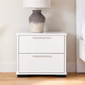 VelvetCraft Solid Wood 2 Drawer Bedside Table - Furely