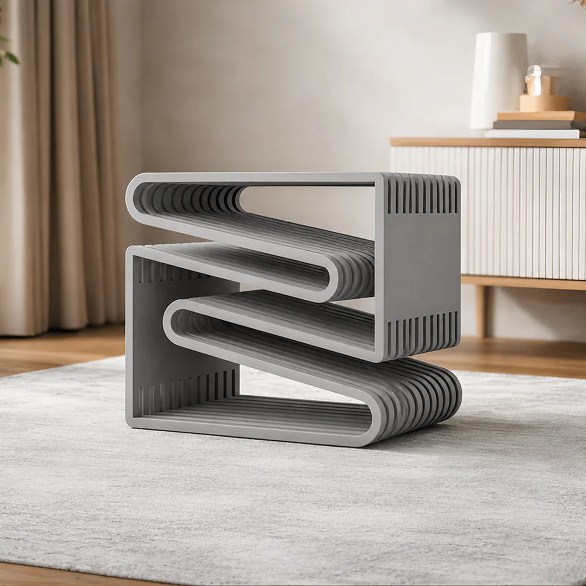 PrimeLuxe Design Solid Wood Side Table Furely