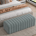 Fluted Upholstered Ottoman