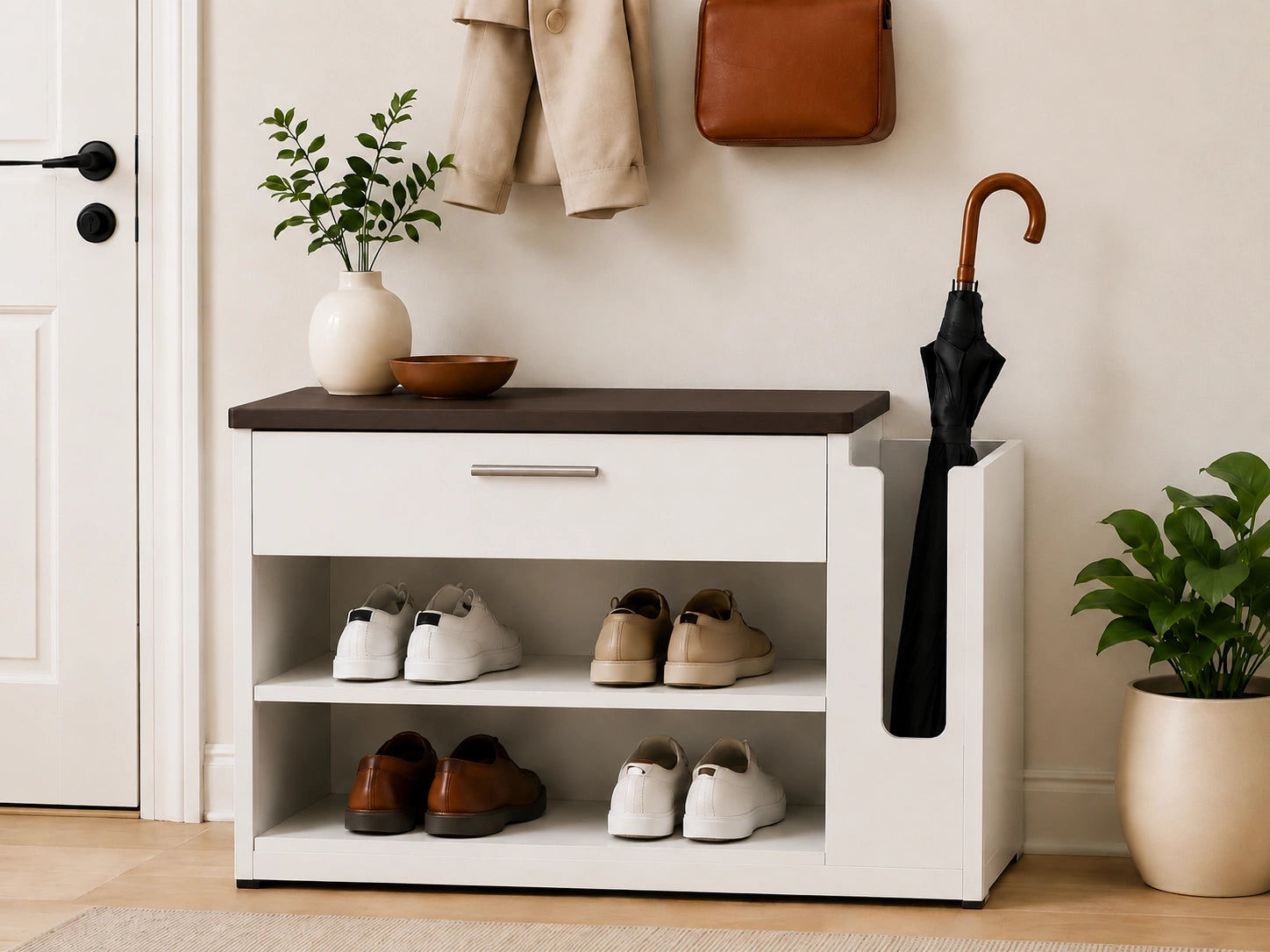 Prestige Solid Wood Shoe Rack Cabinet