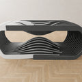 AuraCraft Solid Wood Sculptural Center Table - Furely