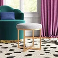 Modern Bar Stool with Gold Metal Base