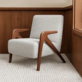 Caelora Solid Wood Upholstered Lounge Chair