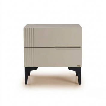 Orbit 2 Drawer Solid Wooden Nightstand for Bedroom
