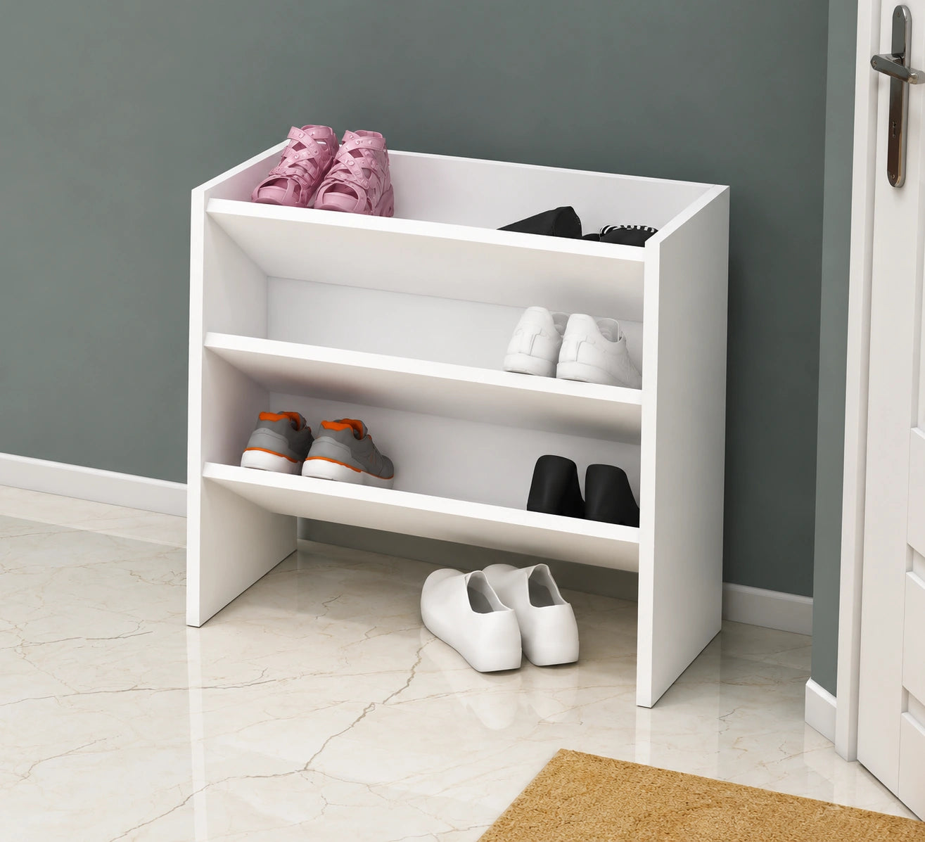RegalCraft Solid Wood Shoe Rack Organizer