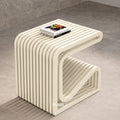 RegalNest C-Shaped Solid Wood Side Table - Furely