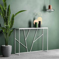 Minimalist Metal Hallway Console Table with Artistic Frame