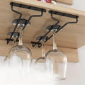 Under Cabinet Wine Glass Rack – Hanging Stemware Holder for Kitchen & Bar Storage