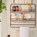 Bathroom Rack Towel 2-Tier Storage with Towel Rack