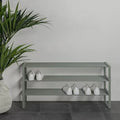 Shoe Rack Bench – Metal Entryway Bench with 3 Tier Shoe Storage