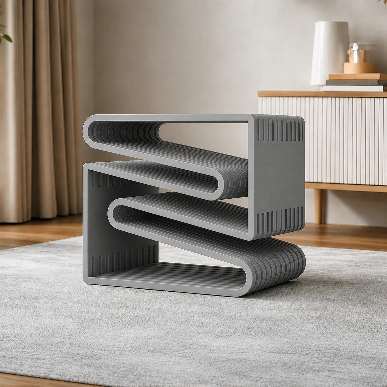 PrimeLuxe Design Solid Wood Side Table Furely