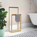 Minimalist Gold Towel Rack Holder for Bathroom