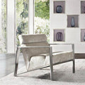 Contemporary Lounge Chair – Upholstered Fabric, Metal Frame, Modern Comfort – Furely