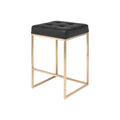 Leather Bar Stools Luxury Seating with Metal Frame