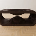 AuraCraft Solid Wood Sculptural Center Table - Furely