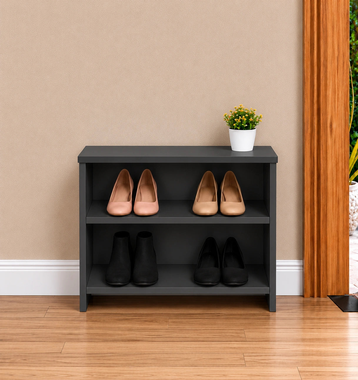 Aurevo Solid Wood Shoe Shelf