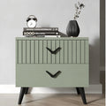 Prime Walnut 2 Drawer Solid Wood Side Table